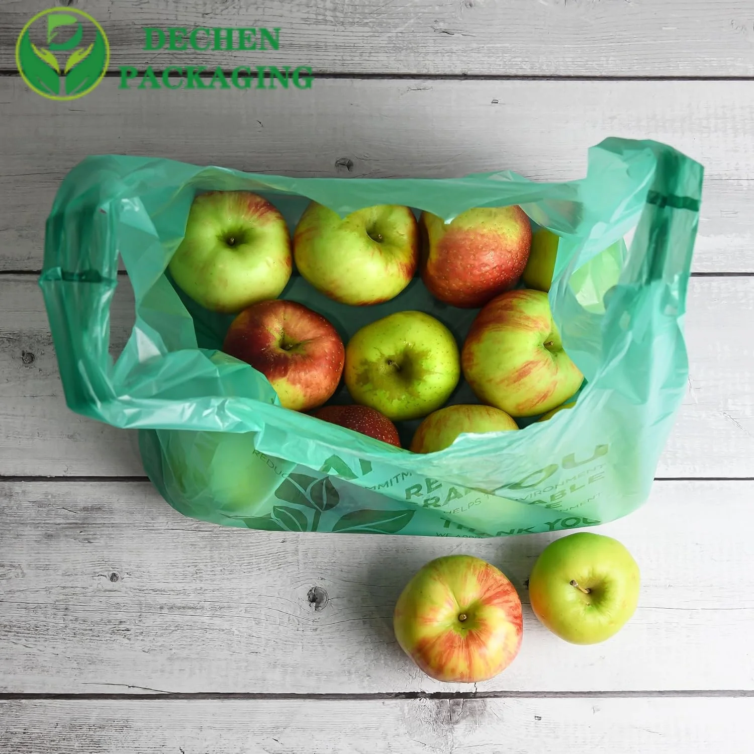 Bolsas de compras personalizadas 100% biodegradables y bolsas de camiseta